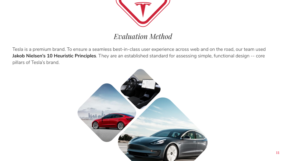Tesla Heuristic Evaluation
