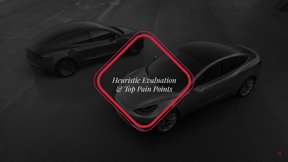 Tesla Heuristic Evaluation